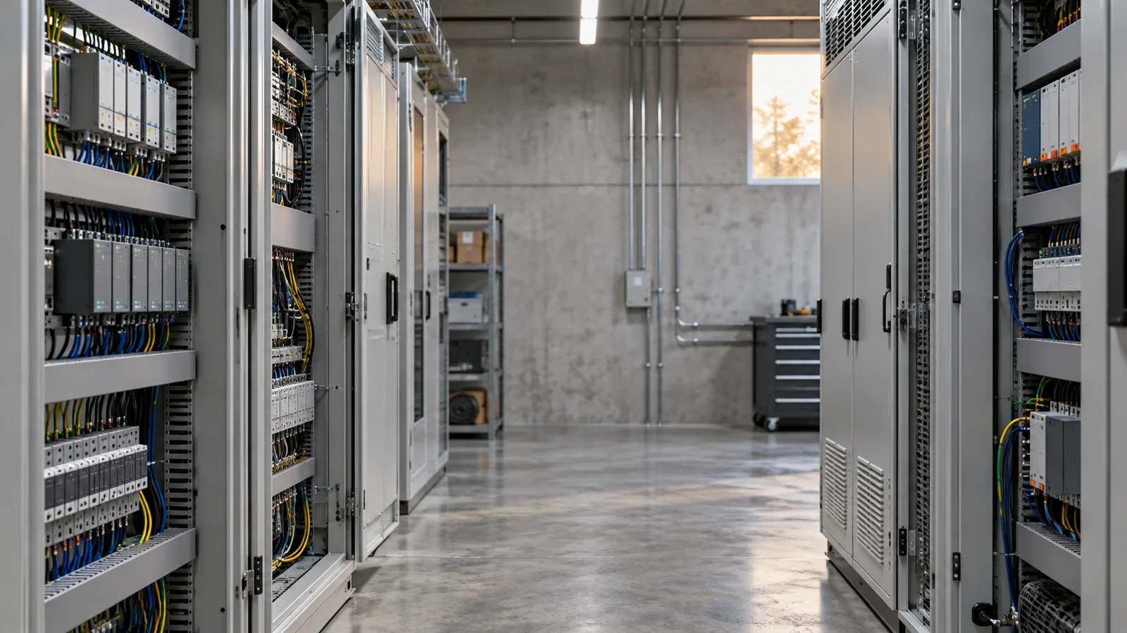 Illustrative electrical cabinet and component connections